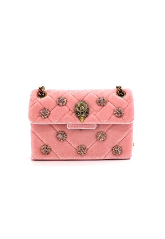 KURT GEIGER Velvet Mini Kensington Borsa Donna Pale Pink 3614353609-53 - Sandrini Calzature e Abbigliamento