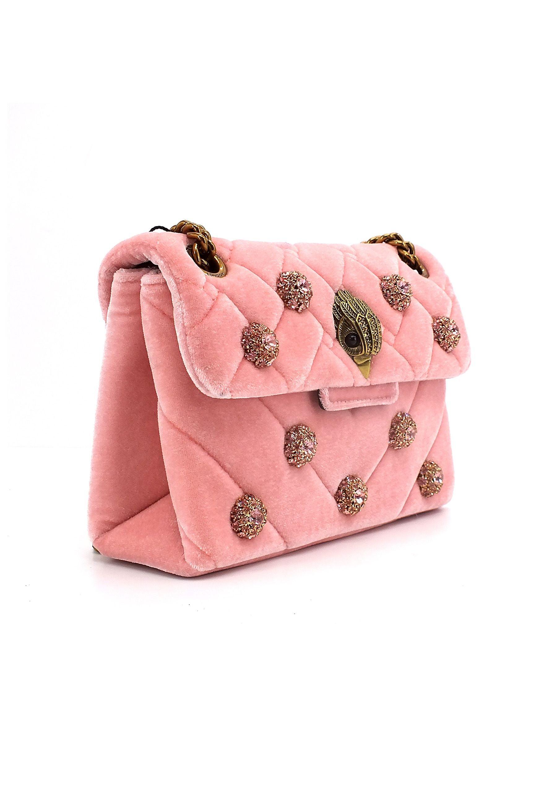 KURT GEIGER Velvet Mini Kensington Borsa Donna Pale Pink 3614353609-53 - Sandrini Calzature e Abbigliamento