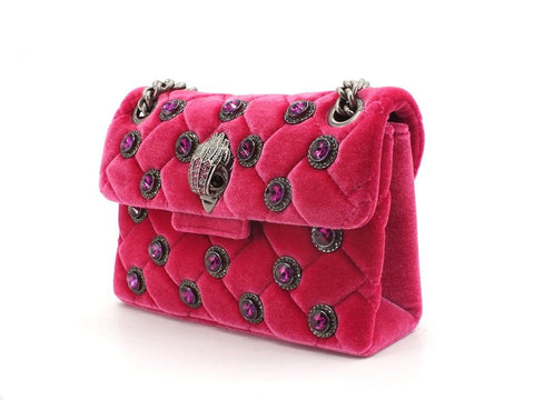 KURT GEIGER Velvet Mini Kensington Borsa Gioiello Fuchsia 3614358609-58 - Sandrini Calzature e Abbigliamento