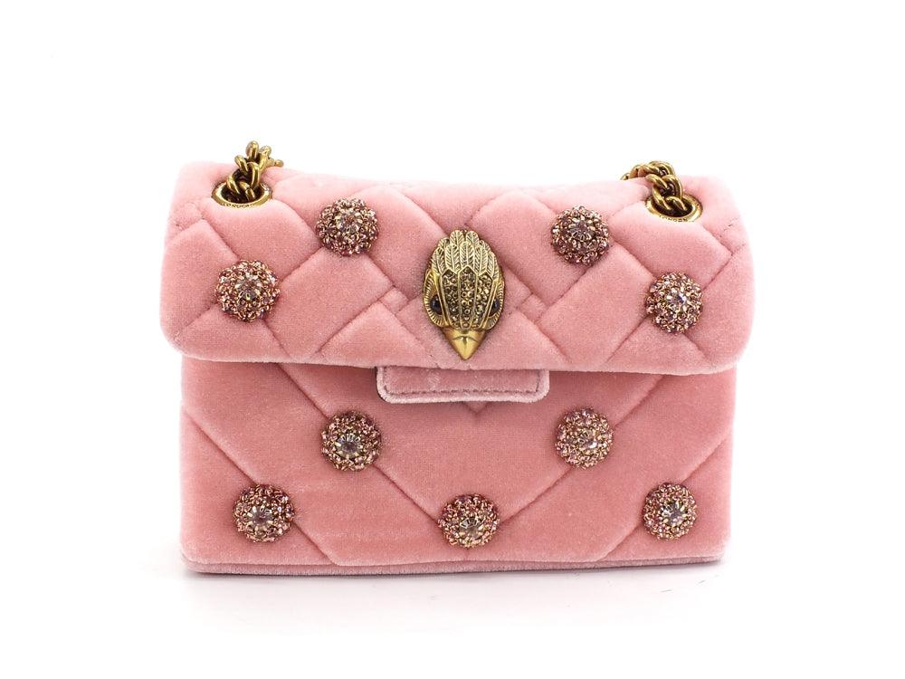 KURT GEIGER Velvet Mini Kensington Borsa Gioiello Pale Pink 3614353609-53 - Sandrini Calzature e Abbigliamento