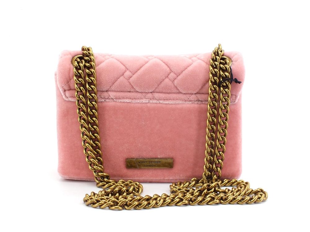 KURT GEIGER Velvet Mini Kensington Borsa Gioiello Pale Pink 3614353609-53 - Sandrini Calzature e Abbigliamento