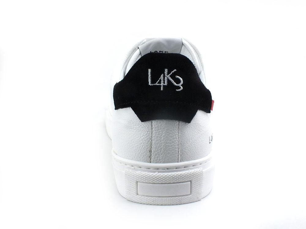 L4K3 College 4 Sneaker Pelle Tricolor Bianco Rosso Nero F59-COL - Sandrini Calzature e Abbigliamento