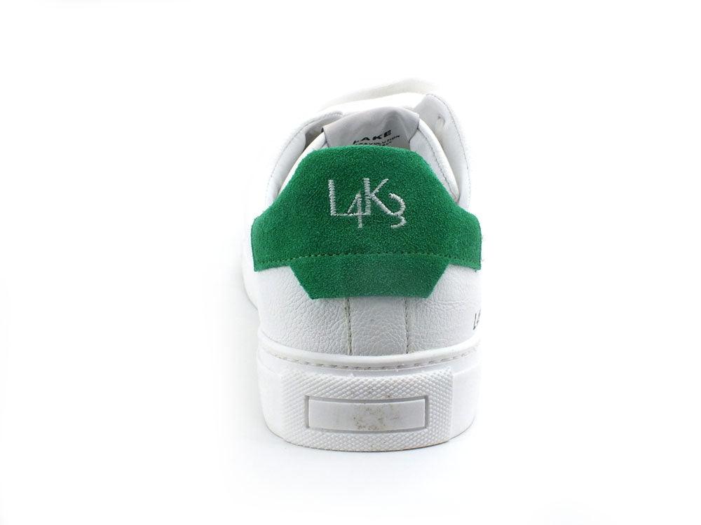 L4K3 College 4 Sneaker Pelle Tricolor Bianco Verde F62-COL - Sandrini Calzature e Abbigliamento