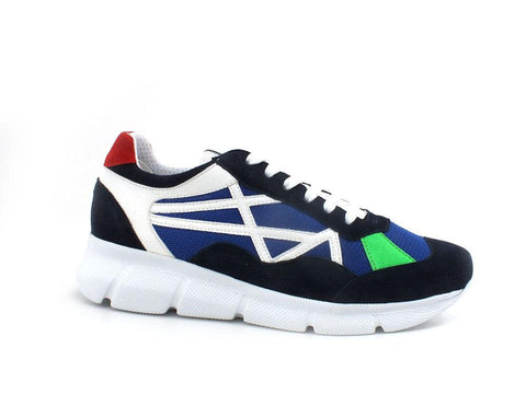 L4K3 New Big Sneaker Running Tricolor Blu Verde Rosso F53-NEW - Sandrini Calzature e Abbigliamento