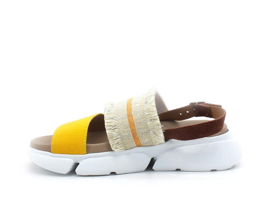 LAKE Sandal Blued Sandalo Donna Bicolor Yellow Brown D44-BLU - Sandrini Calzature e Abbigliamento