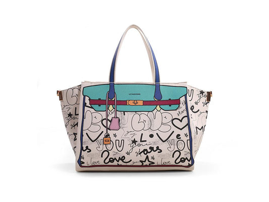 LE PANDORINE Baggy Stars Graffito Borsa Grigio PE22DBF02961-04 - Sandrini Calzature e Abbigliamento