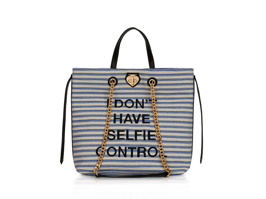LE PANDORINE Cris Selfie Borsa Bicolor Bluette Blu PE22DCU02302-04 - Sandrini Calzature e Abbigliamento
