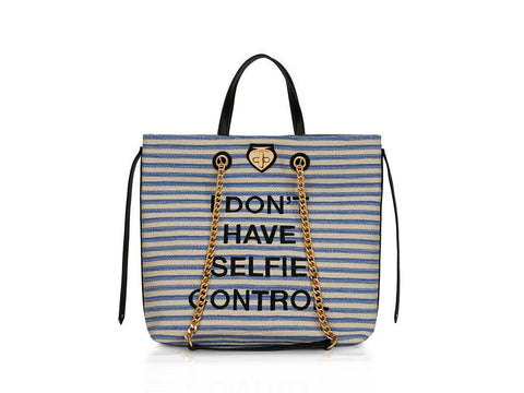 LE PANDORINE Cris Selfie Borsa Bicolor Bluette Blu PE22DCU02302-04 - Sandrini Calzature e Abbigliamento