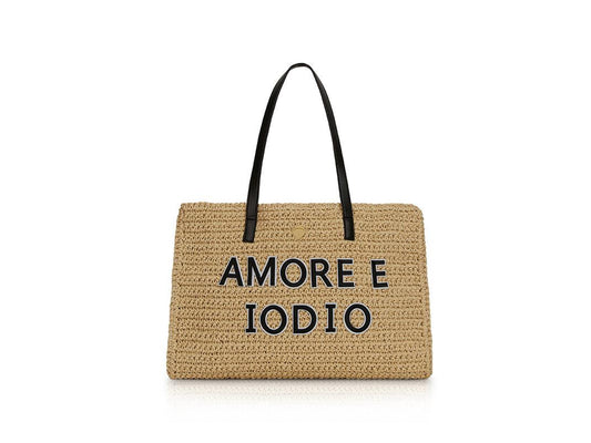 LE PANDORINE Formentera Bag Amore Borsa Tessuto Beige PE22DAJ02939-01 - Sandrini Calzature e Abbigliamento