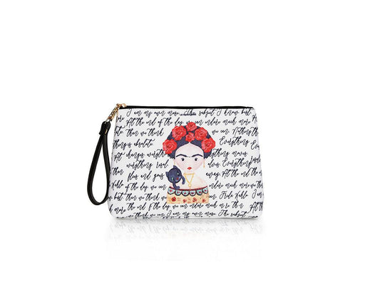 LE PANDORINE Frida Pochette Muse Borsa Frida Khalo White Bianco PE22DCG02988-04 - Sandrini Calzature e Abbigliamento