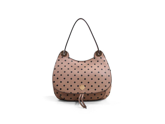 LE PANDORINE Gardenia Bag Caution Borsa Pois Marrone PE22DBJ02965-01 - Sandrini Calzature e Abbigliamento