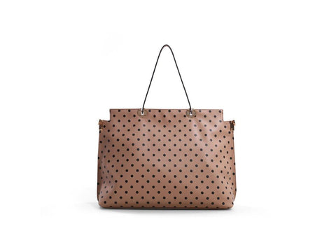 LE PANDORINE Gardenia Posty Caution Borsa Pois Marrone PE22DBK02966-01 - Sandrini Calzature e Abbigliamento