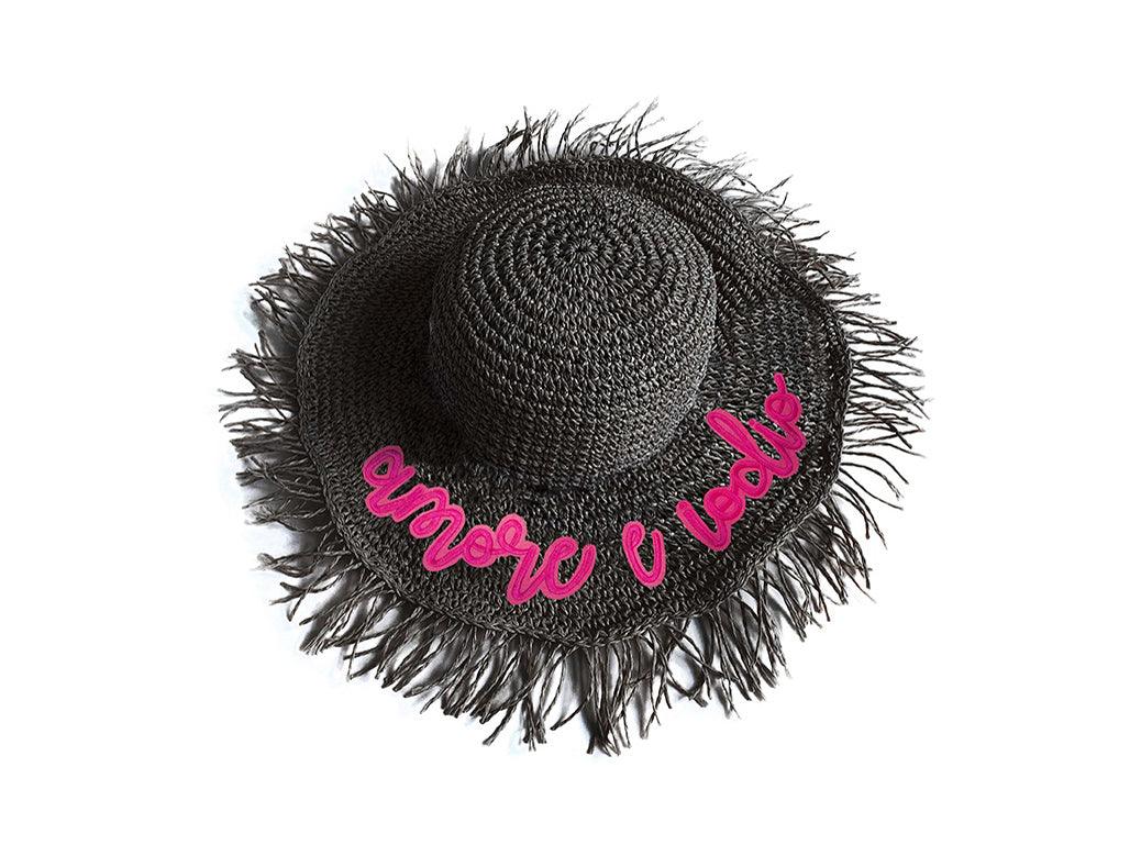 LE PANDORINE Lanzarote Hat Ciao Cappello Tessuto Black Nero PE22DAO02944-02 - Sandrini Calzature e Abbigliamento