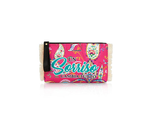 LE PANDORINE Marina Pochette Sorriso Borsa Flower Rosa PE22DCK02992-04 - Sandrini Calzature e Abbigliamento
