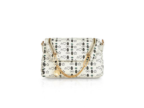 LE PANDORINE Vicky Pochette Coraggio Borsa Bianco Off White PE22DBX02979-07 - Sandrini Calzature e Abbigliamento