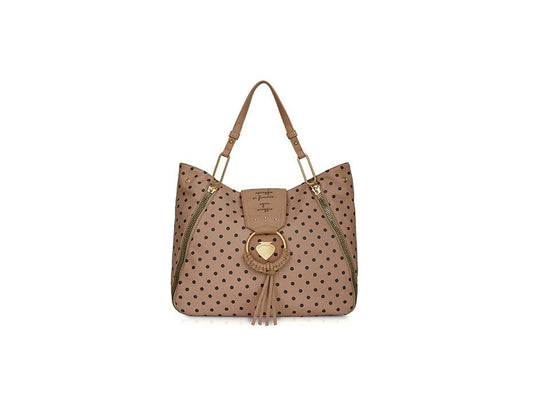 LE PANDORINE Vicky Viaggio Borsa Marrone Pois PE22DBW02978-13 - Sandrini Calzature e Abbigliamento