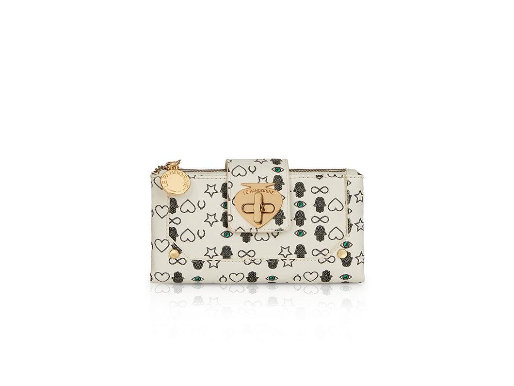 LE PANDORINE Vicky Wallet Coraggio Portafoglio Bianco White PE22DBZ02981-07 - Sandrini Calzature e Abbigliamento