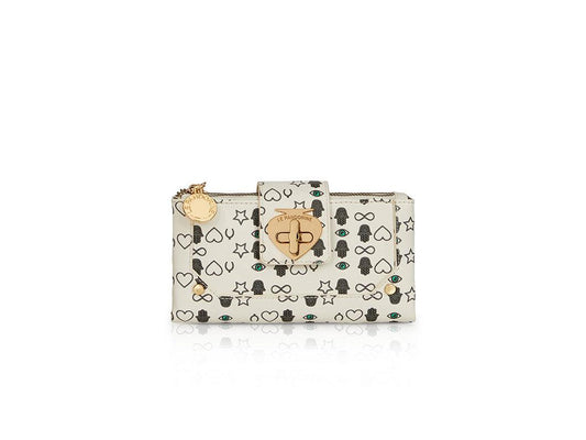 LE PANDORINE Vicky Wallet Coraggio Portafoglio Bianco White PE22DBZ02981-07 - Sandrini Calzature e Abbigliamento