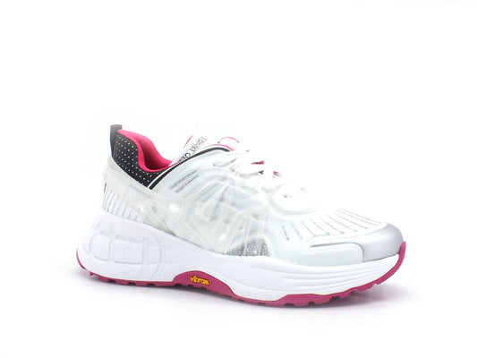 LIU JO 12:12 01 Sneaker Spreading Lycra White Silver BA2141EX018 - Sandrini Calzature e Abbigliamento