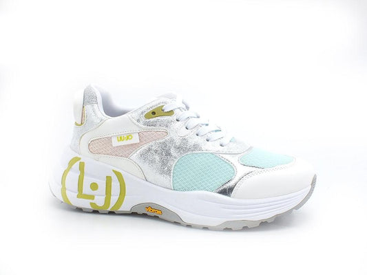 LIU JO 12:12 03 Sneaker Spreading Vibram White Silver BA2087EX030 - Sandrini Calzature e Abbigliamento