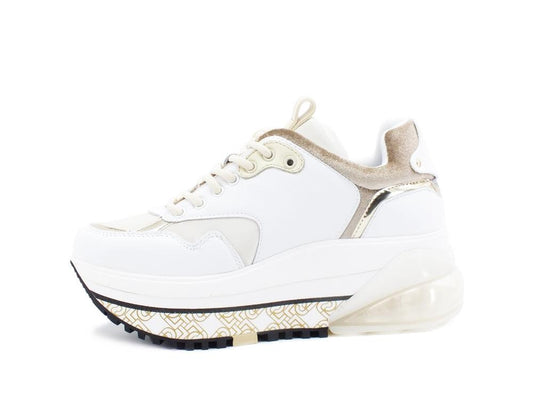 LIU JO Air Max 2A Sneaker Platform White Gold BF1119PX181 - Sandrini Calzature e Abbigliamento