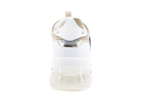 LIU JO Air Max 2A Sneaker Platform White Gold BF1119PX181 - Sandrini Calzature e Abbigliamento