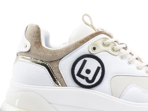 LIU JO Air Max 2A Sneaker Platform White Gold BF1119PX181 - Sandrini Calzature e Abbigliamento