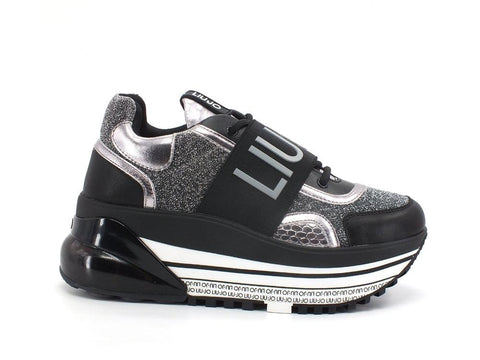 LIU JO Air Max 7 Sneaker Platform Silver Black BF1129TX091 - Sandrini Calzature e Abbigliamento