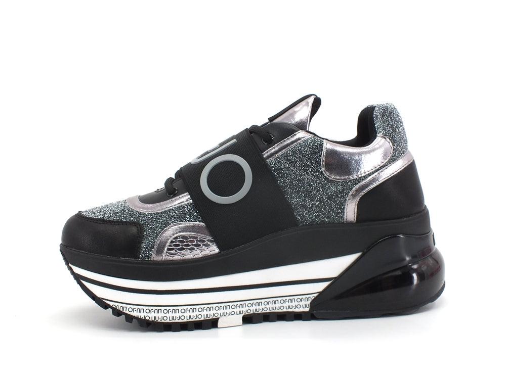 LIU JO Air Max 7 Sneaker Platform Silver Black BF1129TX091 - Sandrini Calzature e Abbigliamento