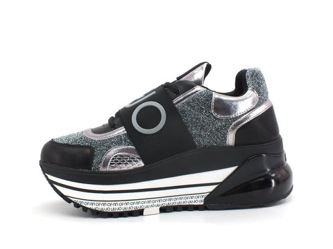 LIU JO Air Max 7 Sneaker Platform Silver Black BF1129TX091 - Sandrini Calzature e Abbigliamento