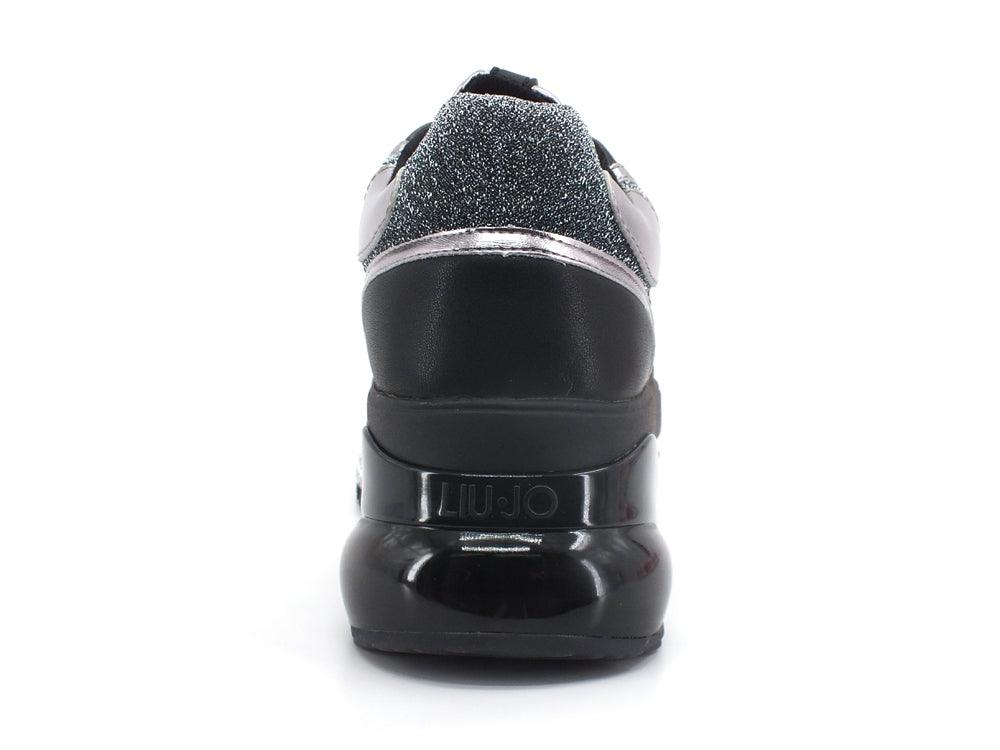 LIU JO Air Max 7 Sneaker Platform Silver Black BF1129TX091 - Sandrini Calzature e Abbigliamento