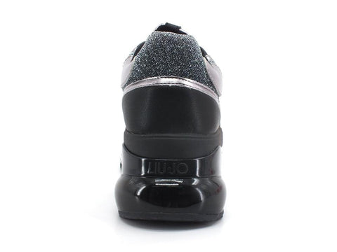 LIU JO Air Max 7 Sneaker Platform Silver Black BF1129TX091 - Sandrini Calzature e Abbigliamento