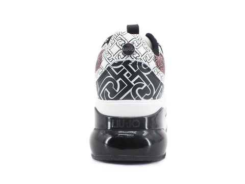 LIU JO Air Maxi 1 Sneaker Printed Black White BF1117EX121 - Sandrini Calzature e Abbigliamento