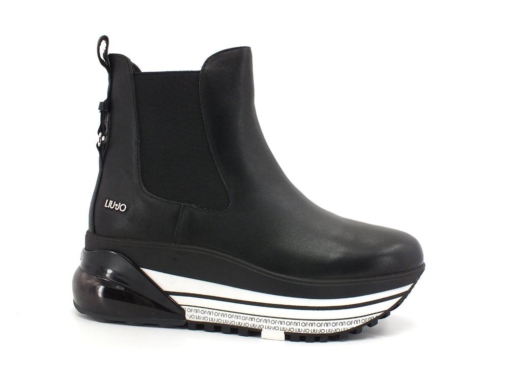 LIU JO Air Maxi 6 Sneaker Mid Pelle Black BF1127P0102 - Sandrini Calzature e Abbigliamento