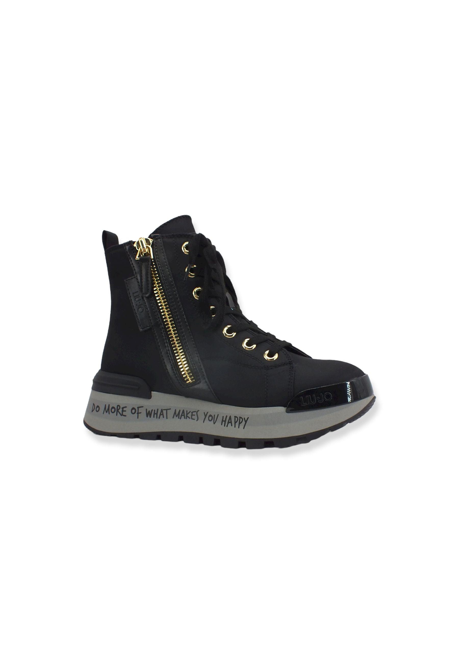 LIU JO Amazing 03 Mid Sneaker Donna Black BF2129T0011 - Sandrini Calzature e Abbigliamento