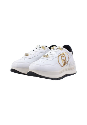 LIU JO Amazing 20 Sneaker Donna White Light Gold BF3087EX207 - Sandrini Calzature e Abbigliamento