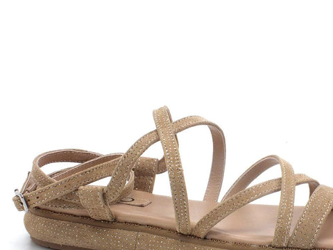 LIU JO Amelia 06 Sandalo Glitter Beige Nut SA2069PX164 - Sandrini Calzature e Abbigliamento