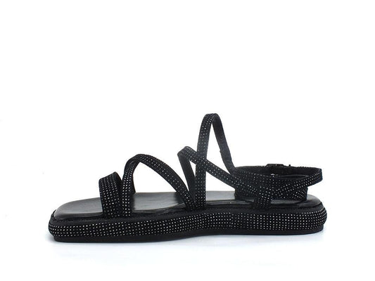 LIU JO Amelia 06 Sandalo Glitter Black SA2069PX164 - Sandrini Calzature e Abbigliamento