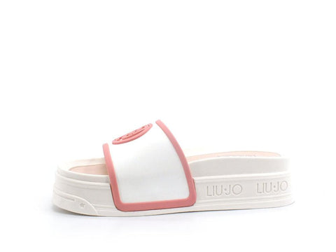LIU JO Cecy 08 Slipper TPU Platform White Skin SA2287EX131 - Sandrini Calzature e Abbigliamento