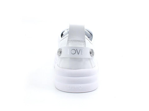 LIU JO Cleo 01 Sneaker Calf Leather White BA2047P0102 - Sandrini Calzature e Abbigliamento