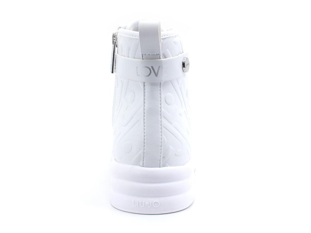 LIU JO Cleo 05 Sneaker Mid Loghi White BA2041EX014 - Sandrini Calzature e Abbigliamento
