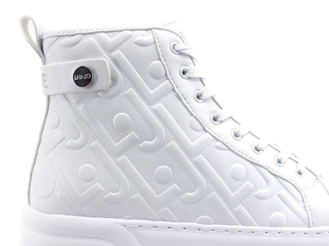 LIU JO Cleo 05 Sneaker Mid Loghi White BA2041EX014 - Sandrini Calzature e Abbigliamento