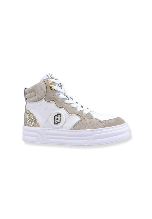LIU JO Cleo 07 Sneaker Mid Donna Beige Lamb BF2079PX106 - Sandrini Calzature e Abbigliamento
