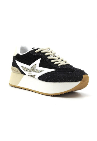 LIU JO Dreamy 03 Sneaker Donna Black Gold BA4083TX404 - Sandrini Calzature e Abbigliamento