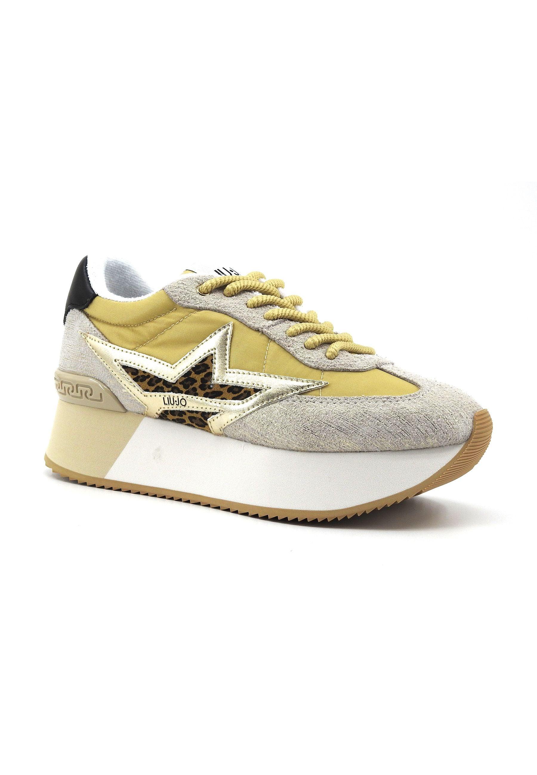 LIU JO Dreamy 03 Sneaker Donna Gold Palm Black BA4083PX508 - Sandrini Calzature e Abbigliamento