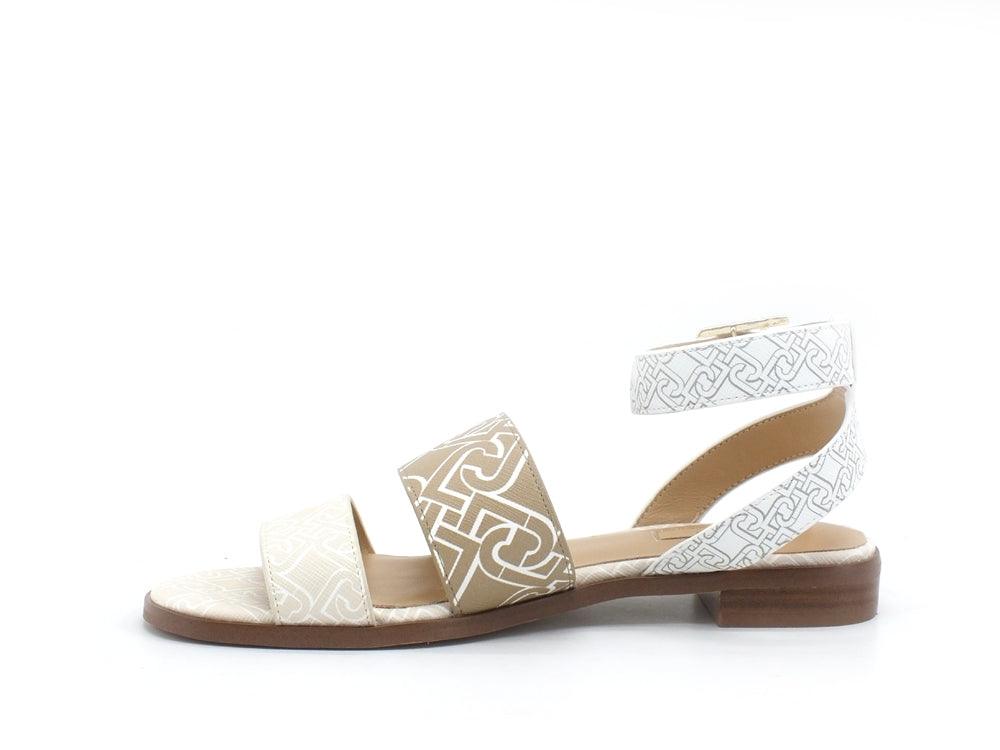 LIU JO Erin 5 Sandalo 2 Fasce Logo White Milk SA1043EX057 - Sandrini Calzature e Abbigliamento