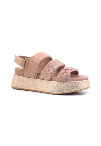 LIU JO Frida 23 Sandalo Flat Form Donna Nude Beige SA3023EX146 - Sandrini Calzature e Abbigliamento