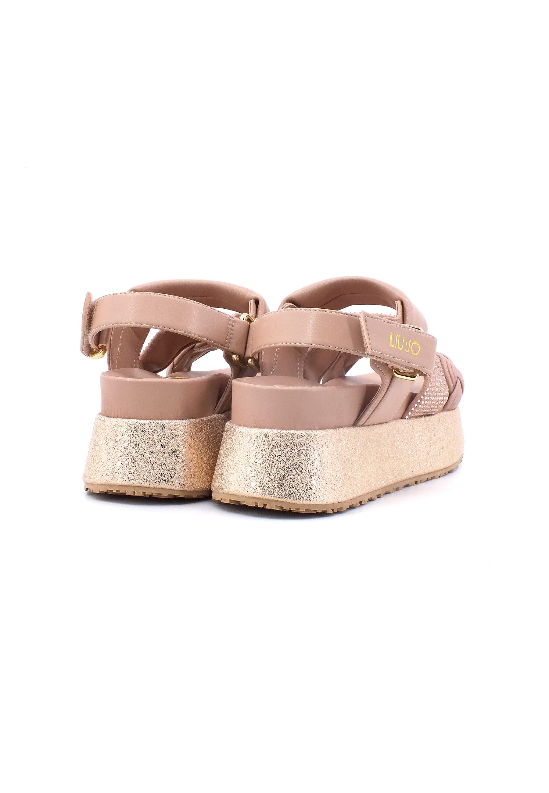 LIU JO Frida 23 Sandalo Flat Form Donna Nude Beige SA3023EX146 - Sandrini Calzature e Abbigliamento