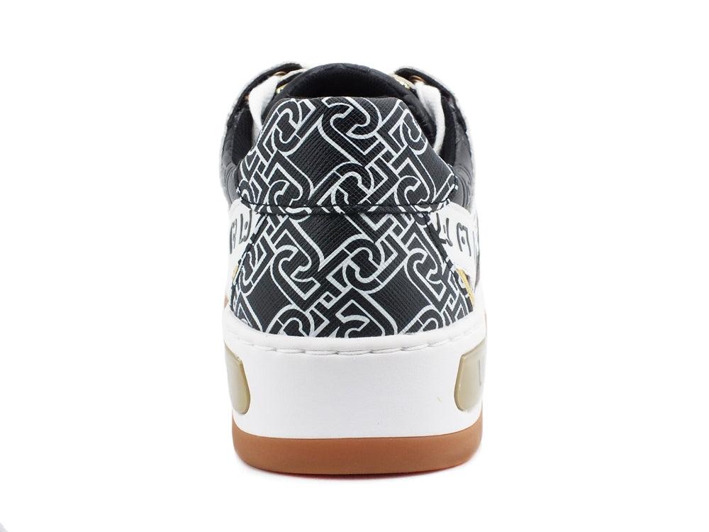 LIU JO Gyn 05 Sneaker Logo Printed White Black BA1043EX057 - Sandrini Calzature e Abbigliamento