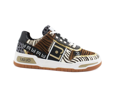 LIU JO Gyn 05 Sneaker Zebra Pietre Mix Pony BA1043PX131 - Sandrini Calzature e Abbigliamento